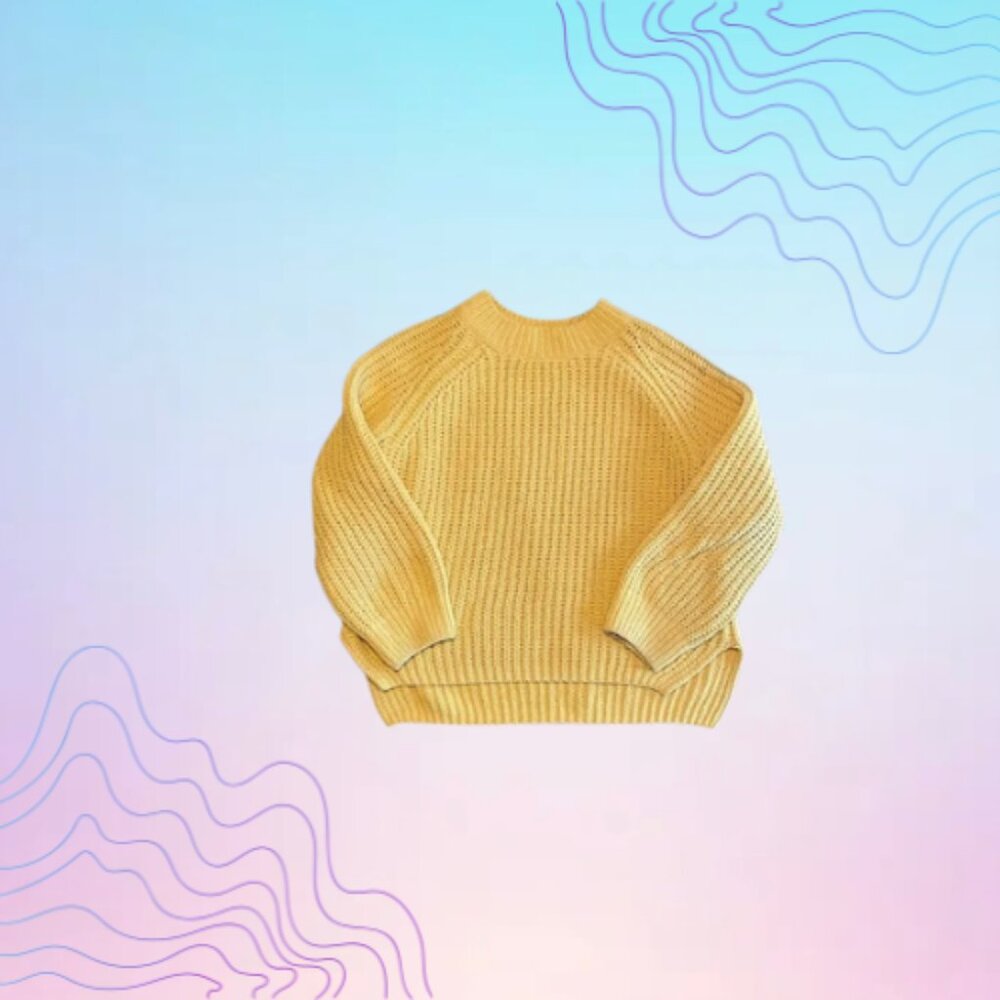 OLD NAVY Women’s Size Small Mustard Yellow Chunky Knit Sweater